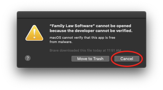 Install Error Message